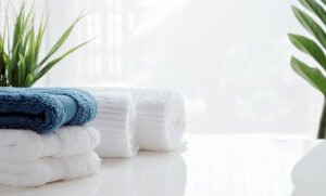 Clean white towels