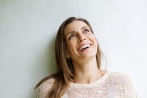 A women smiling