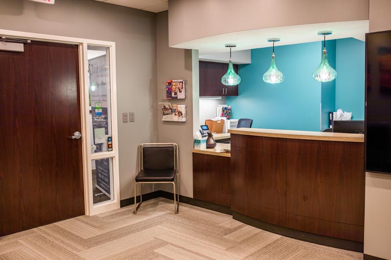 Front office area of Cosmetic and Implant Dentistry of Kansas City